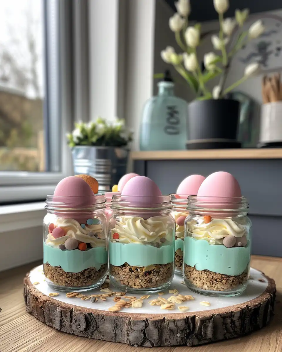 Mini egg cheesecake jars cooking with steam inside pressure cooker