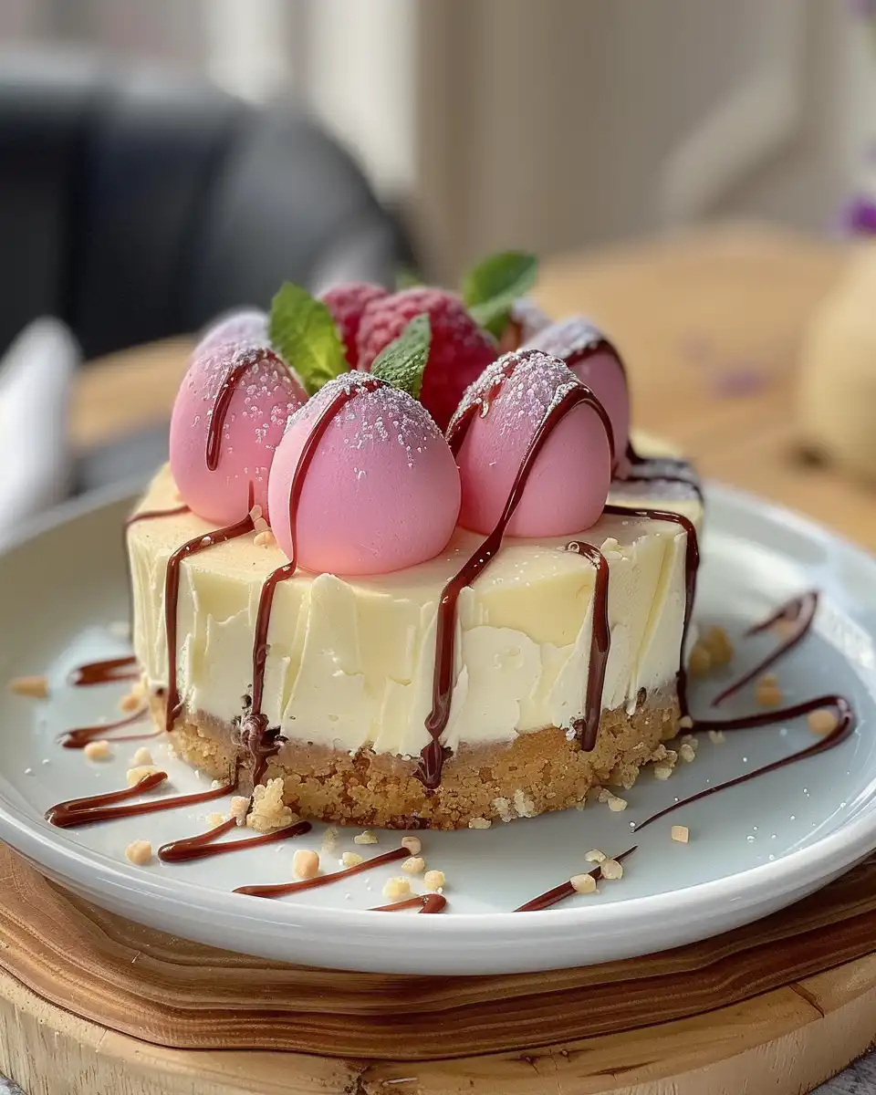 Freshly made Easter Egg Cheesecake in a pressure cooker
