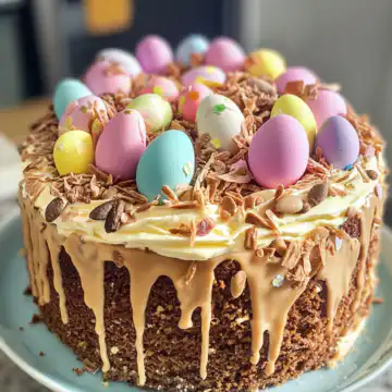 Easter Nest Cake taken with iphone 15 pro max --iw 2 --ar 4:5 --v 6.1 --raw