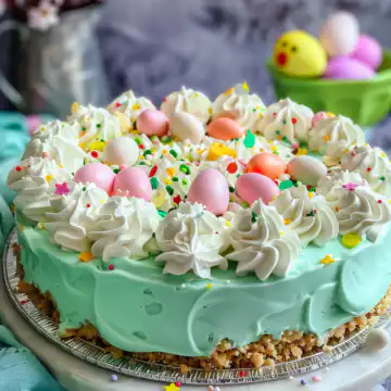 Easter No Bake Jello Pie taken with iphone 15 pro max --iw 2 --ar 4:5 --v 6.0 --raw