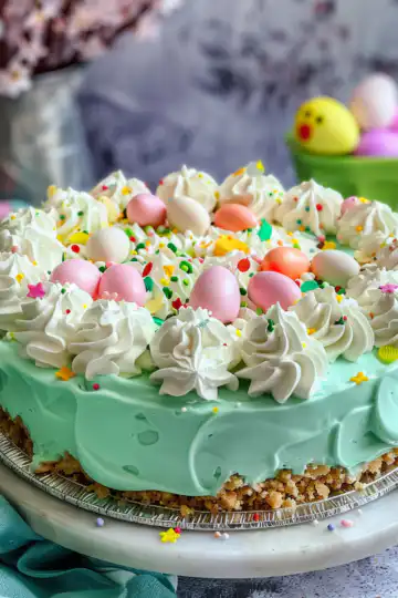 Easter No Bake Jello Pie taken with iphone 15 pro max --iw 2 --ar 4:5 --v 6.0 --raw