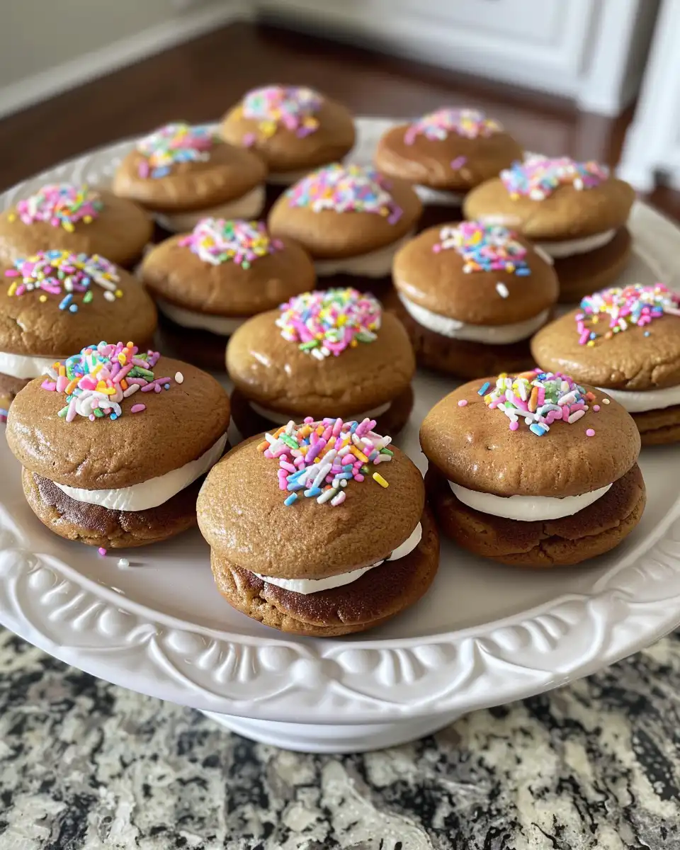 Finished Peeps Whoopie Pie Cookies plated and ready to eat