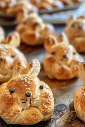 Easy and Cute Bunny Buns for Easter! taken with iphone 15 pro max --iw 2 --ar 4:5 --v 6.0 --raw