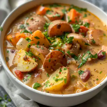 Easy Cajun Potato Soup Recipe | Ready in 45 Minutes taken with iphone 15 pro max --iw 2 --ar 4:5 --v 6.0 --raw