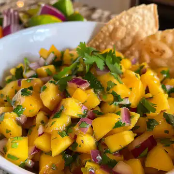Easy Fresh Mango Salsa Recipe Ready in Just 10 Minutes taken with iphone 15 pro max --iw 2 --ar 4:5 --v 6.0 --raw