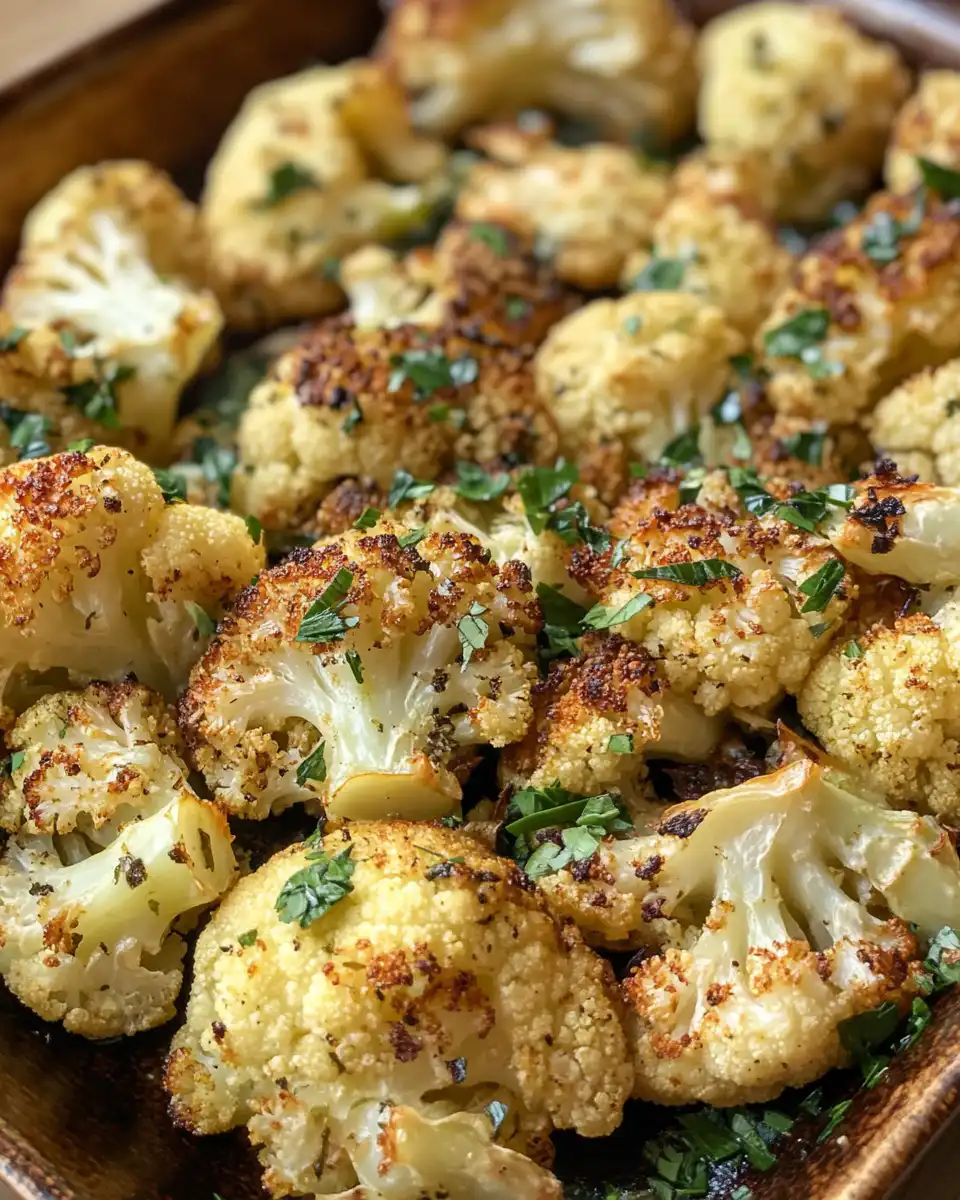 Pressure cooker steaming garlic butter roasted cauliflower