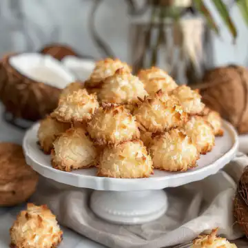 Easy Lemon Coconut Macaroons Recipe taken with iphone 15 pro max --iw 2 --ar 4:5 --v 6.0 --raw