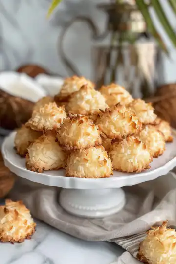 Easy Lemon Coconut Macaroons Recipe taken with iphone 15 pro max --iw 2 --ar 4:5 --v 6.0 --raw