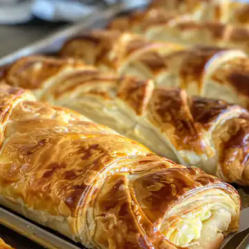 Easy Lemon & Cream Cheese Puff Pastry Braid Recipe taken with iphone 15 pro max --iw 2 --ar 4:5 --v 6.0 --raw
