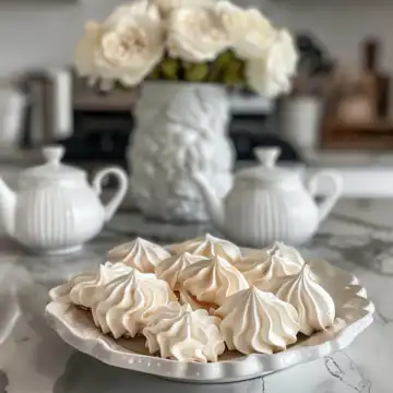 Elegant Meringue Cookies Recipe for taken with iphone 15 pro max --iw 2 --ar 4:5 --v 6.0 --raw