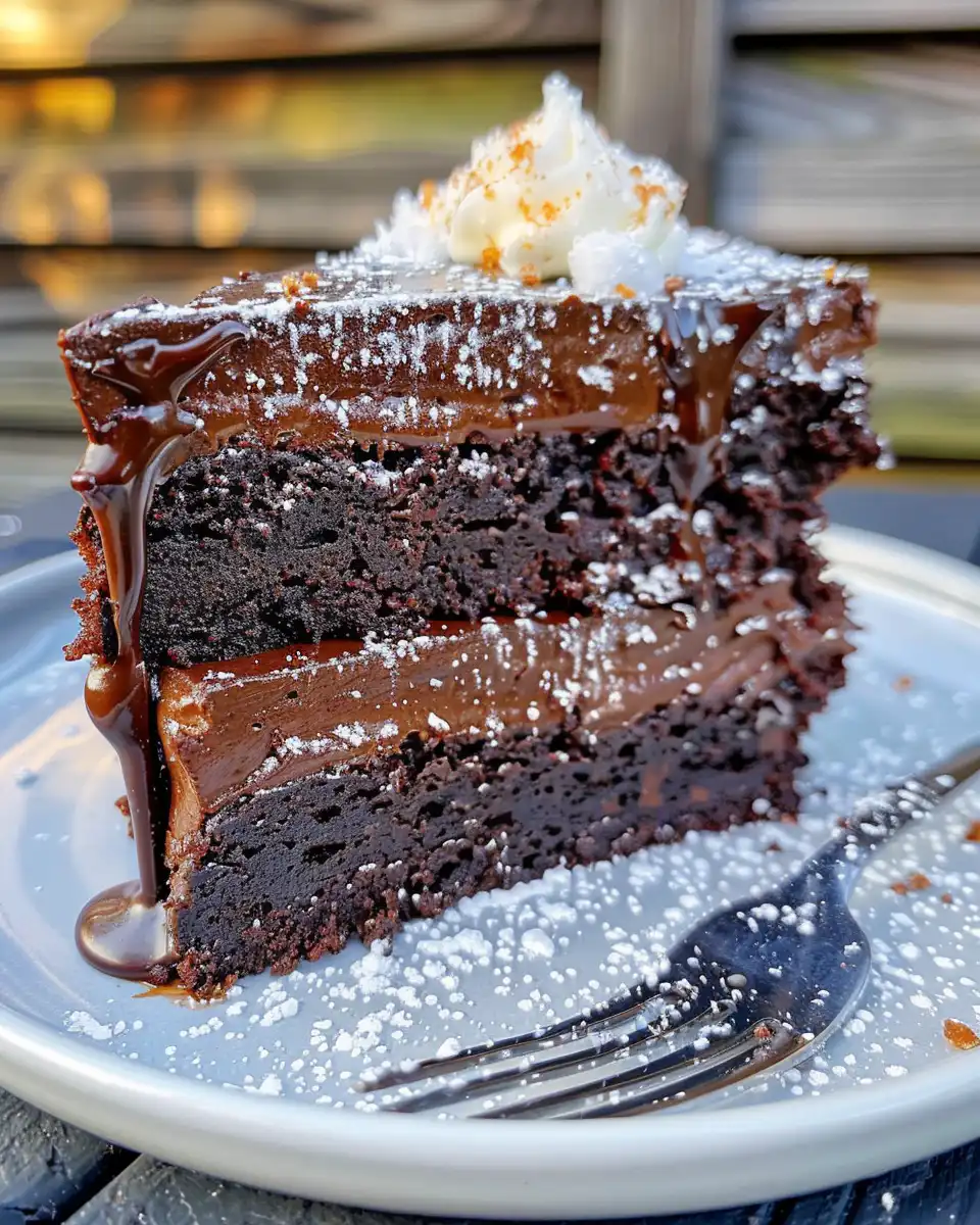 Close-up of freshly made flourless chocolate cake with pressure cooker