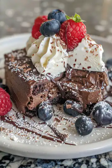 Flourless chocolate torte taken with iphone 15 pro max --iw 2 --ar 4:5 --v 6.0 --raw