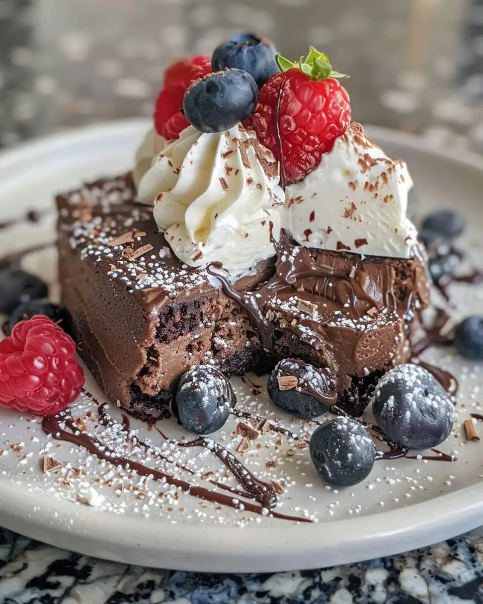 Freshly baked flourless chocolate torte in pressure cooker