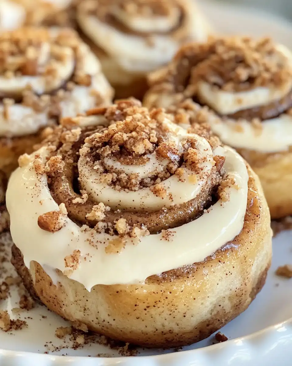 Freshly baked banana bread cinnamon rolls steaming
