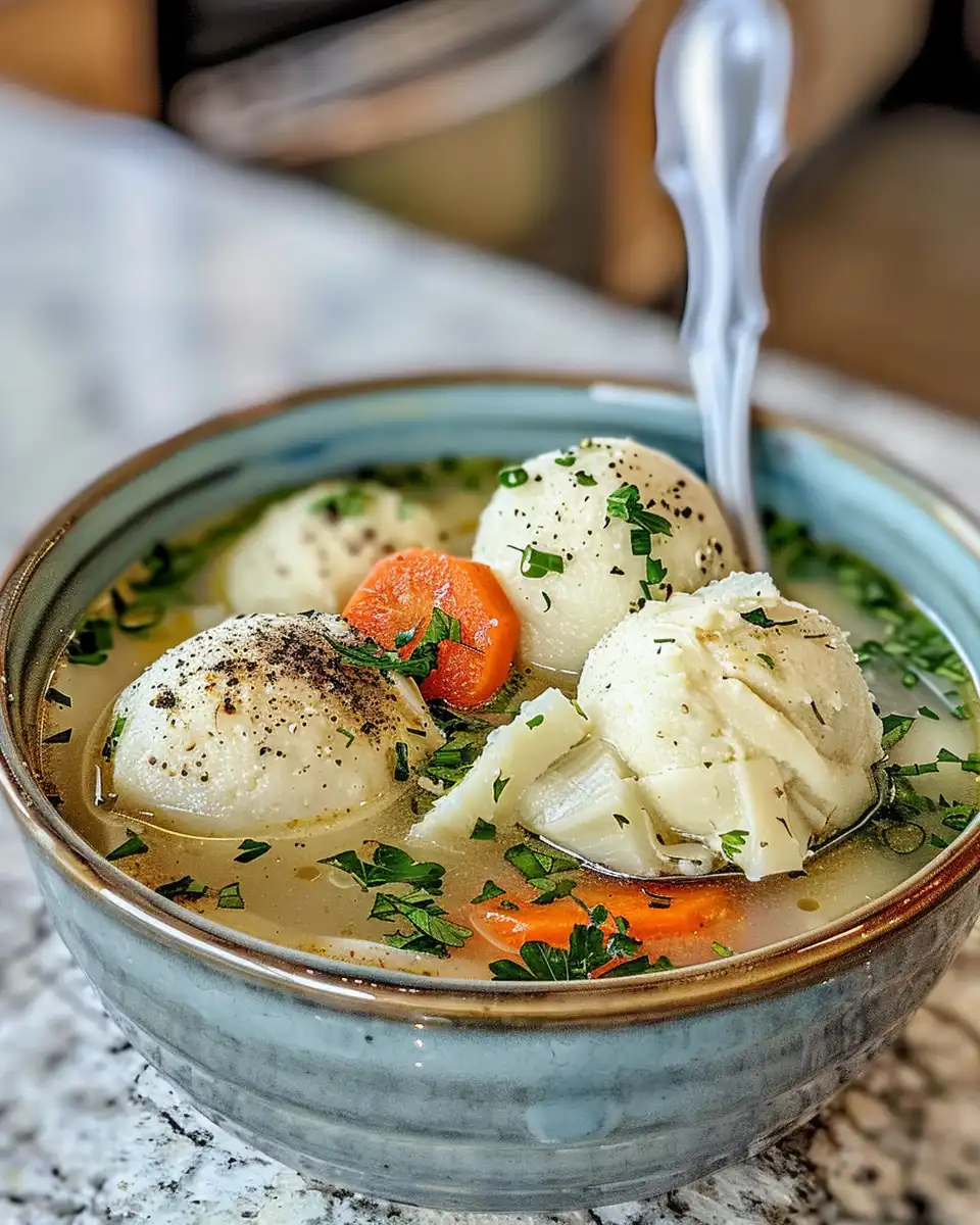 Ingredients for matzo balls set out including matzo meal and spices