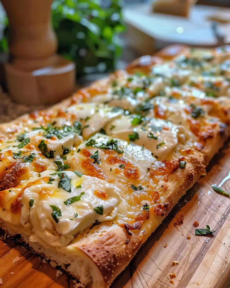 Final cheesy garlic bread fresh out of the pressure cooker