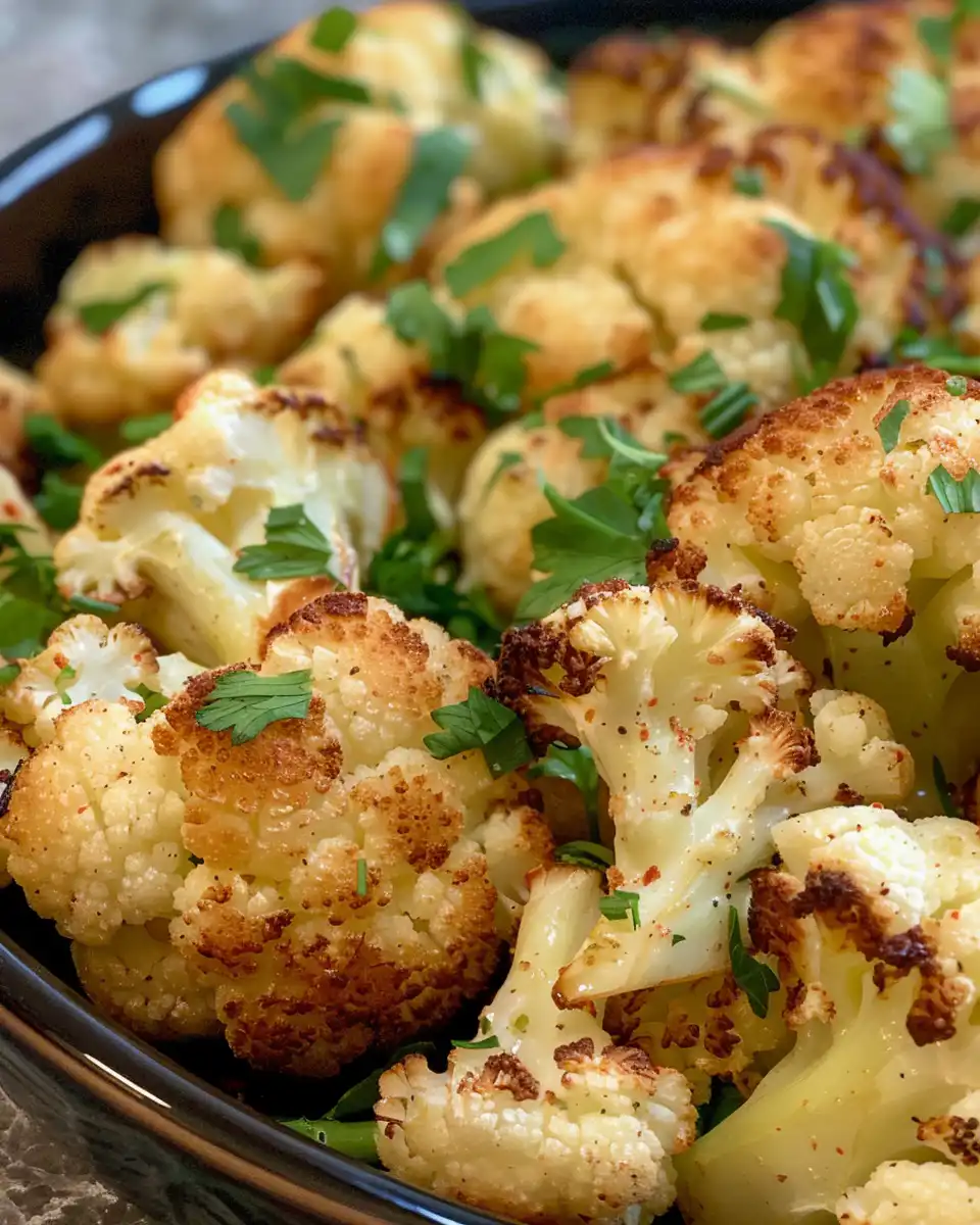 Tender garlic buttery cauliflower pressure cooked
