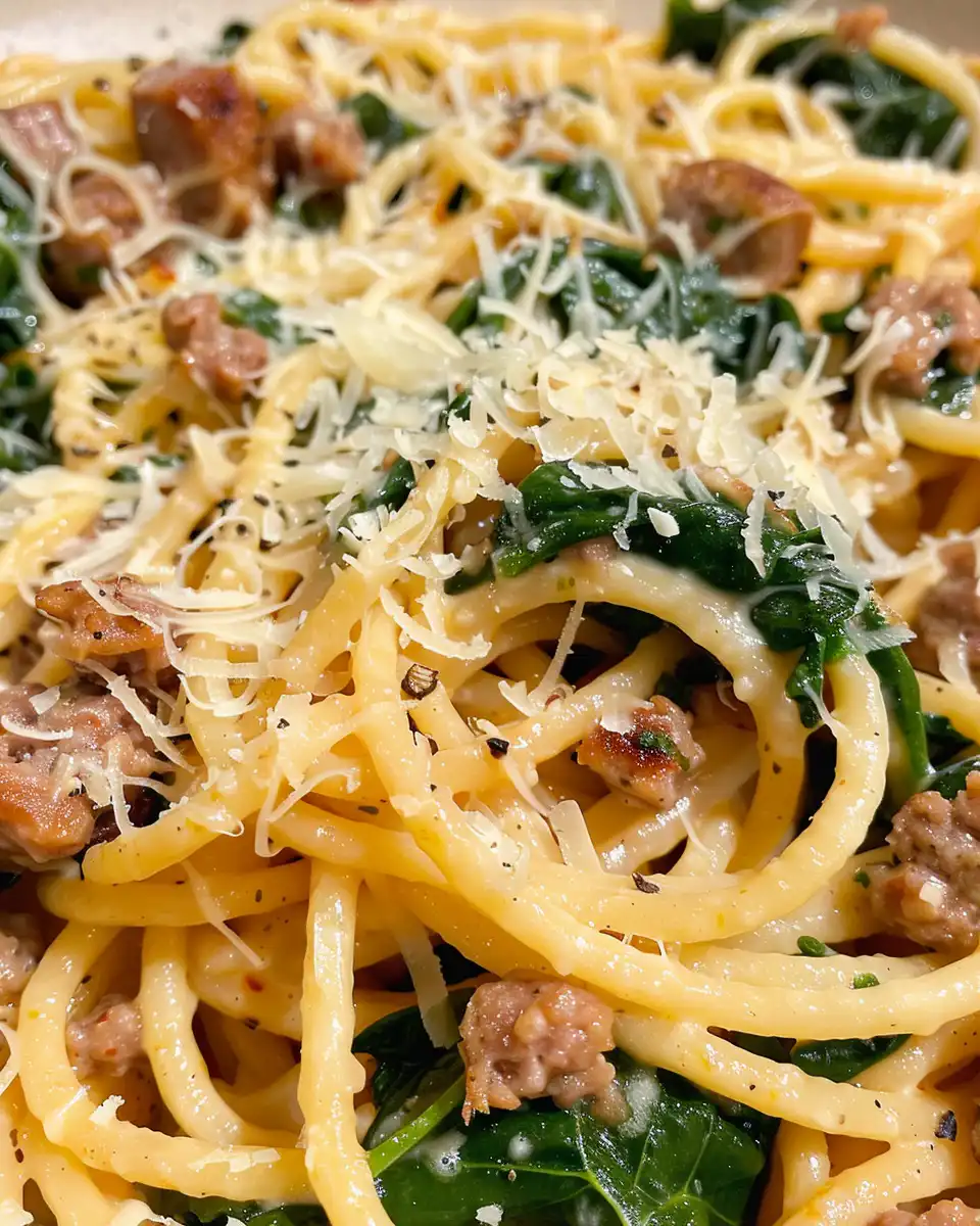 Pressure cooker starting to cook Italian sausage ravioli dish