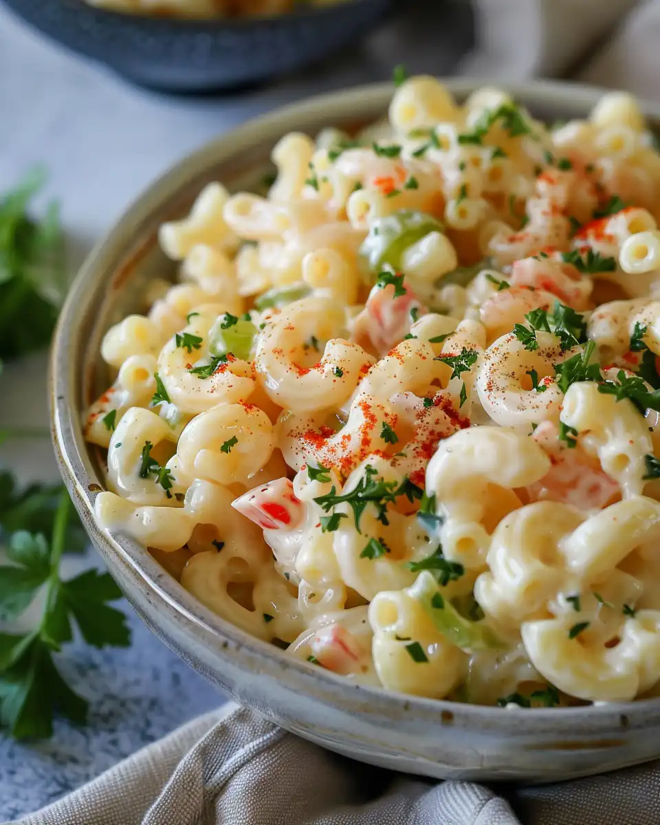 Pressure cooker with steaming macaroni salad ingredients