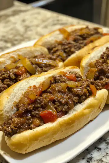 Gordon Ramsay Philly Cheesesteak Sloppy Joes taken with iphone 15 pro max --iw 2 --ar 4:5 --v 6.1 --raw