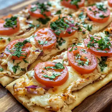Greek Chicken Flatbread taken with iphone 15 pro max --iw 2 --ar 4:5 --v 6.1 --raw