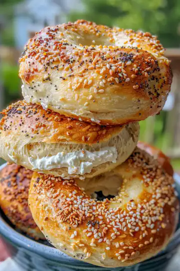 Greek Yogurt Bagels taken with iphone 15 pro max --iw 2 --ar 4:5 --v 6.0 --raw