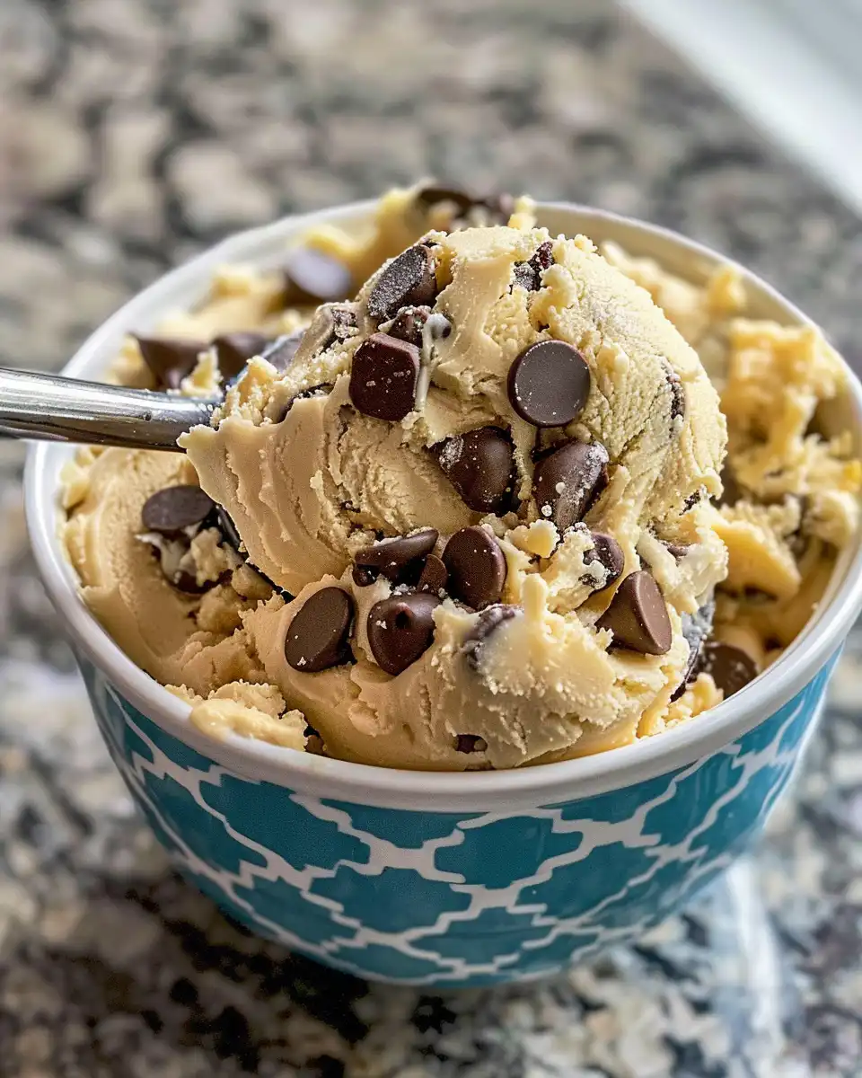 Ingredients for Greek yogurt cookie dough including almond flour and chocolate chips