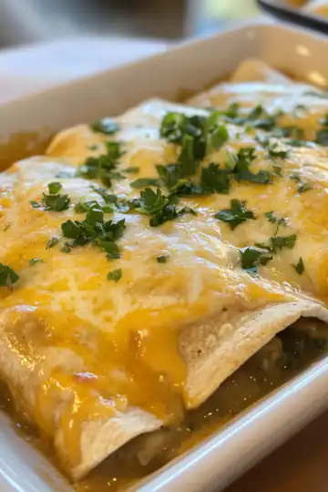 Green chile enchiladas taken with iphone 15 pro max --iw 2 --ar 4:5 --v 6.1 --raw