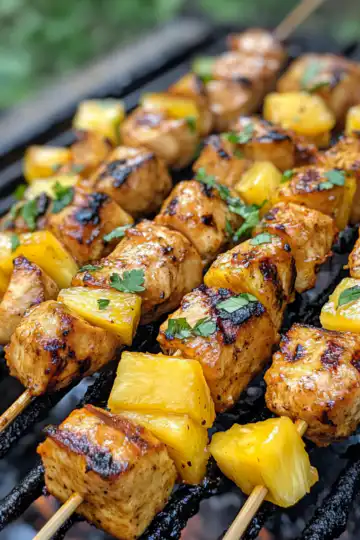 Grilled Mango Pineapple Chicken Recipe taken with iphone 15 pro max --iw 2 --ar 4:5 --v 6.1 --raw