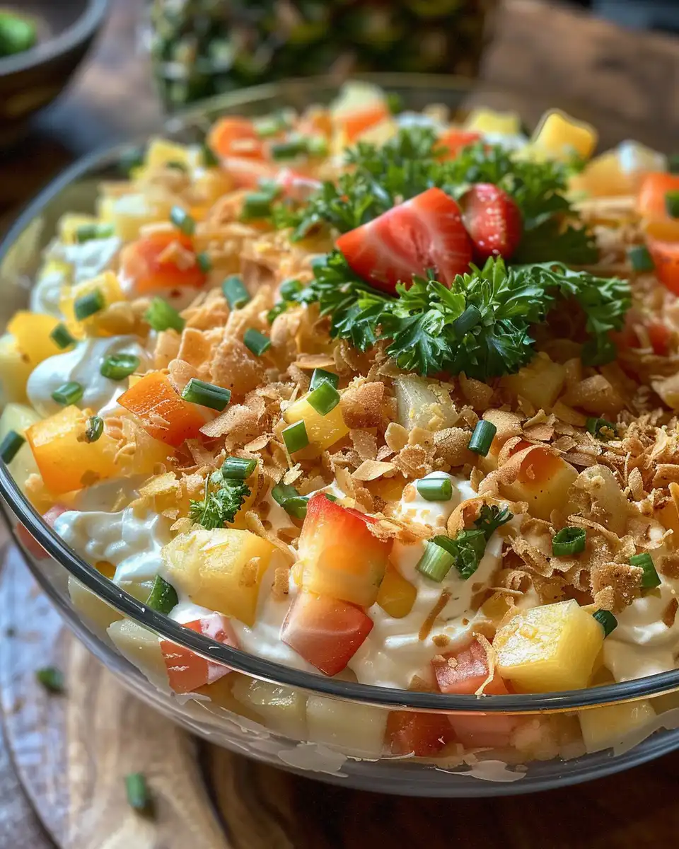 Hawaiian Cheesecake Salad pressure cooker cooking with steam cues