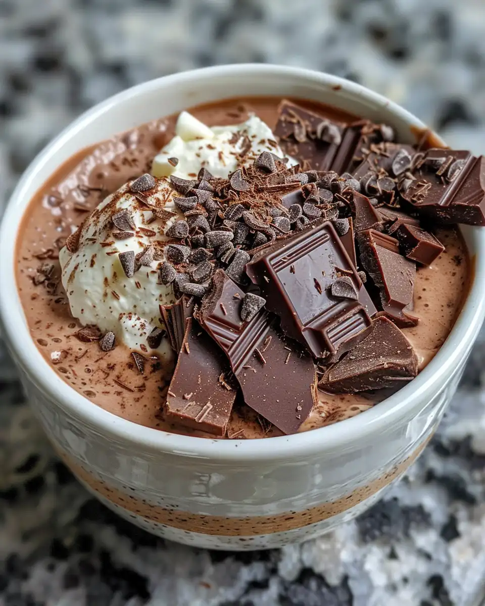 Ingredients for chocolate mousse and salad with Greek yogurt