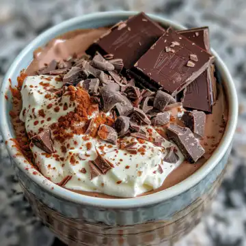 Healthy and Decadent Greek Yogurt Chocolate Mousse Recipe taken with iphone 15 pro max --iw 2 --ar 4:5 --v 6.0 --raw