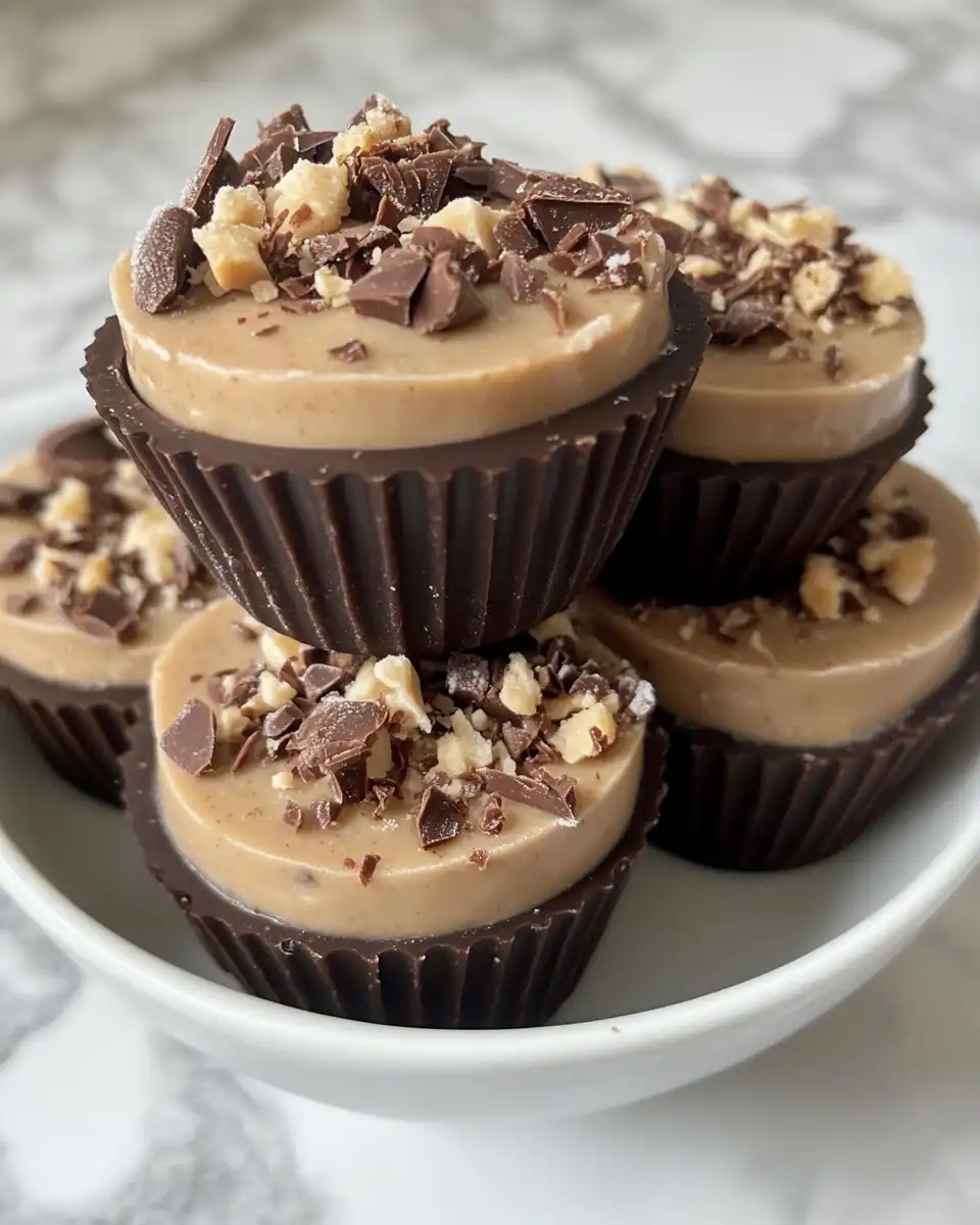 Ingredients and silicone molds ready for peanut butter Greek yogurt bites