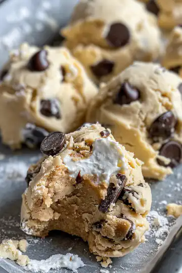 Healthy Greek Yogurt Cookie Dough taken with iphone 15 pro max --iw 2 --ar 4:5 --v 6.0 --raw