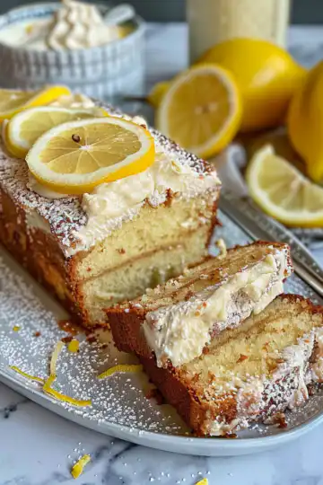 Healthy Greek Yogurt Lemon Loaf Cake to Satisfy Your Sweet Tooth taken with iphone 15 pro max --iw 2 --ar 4:5 --v 6.0 --raw