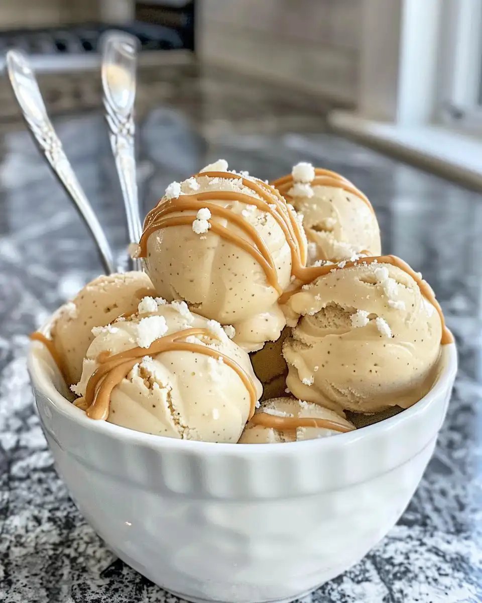 Close-up of high-protein frozen Greek yogurt peanut butter bites served on plate
