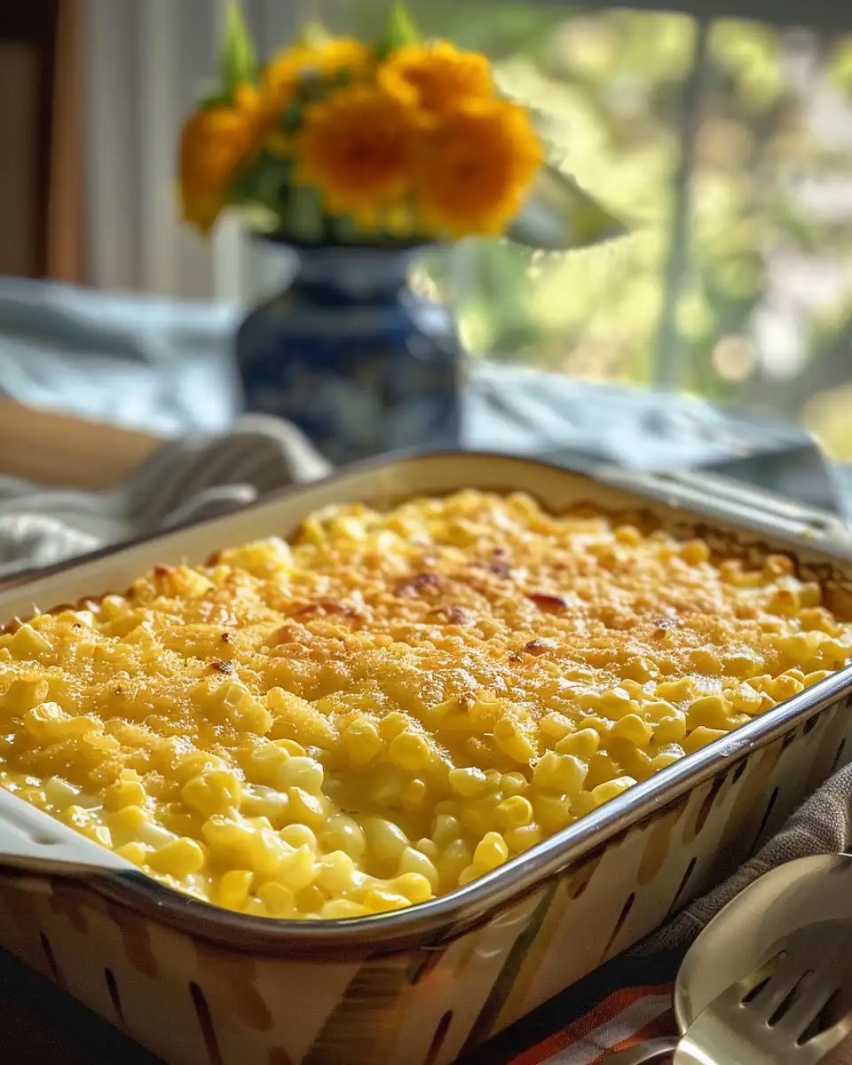 Honey glazed corn casserole fresh and ready in pressure cooker