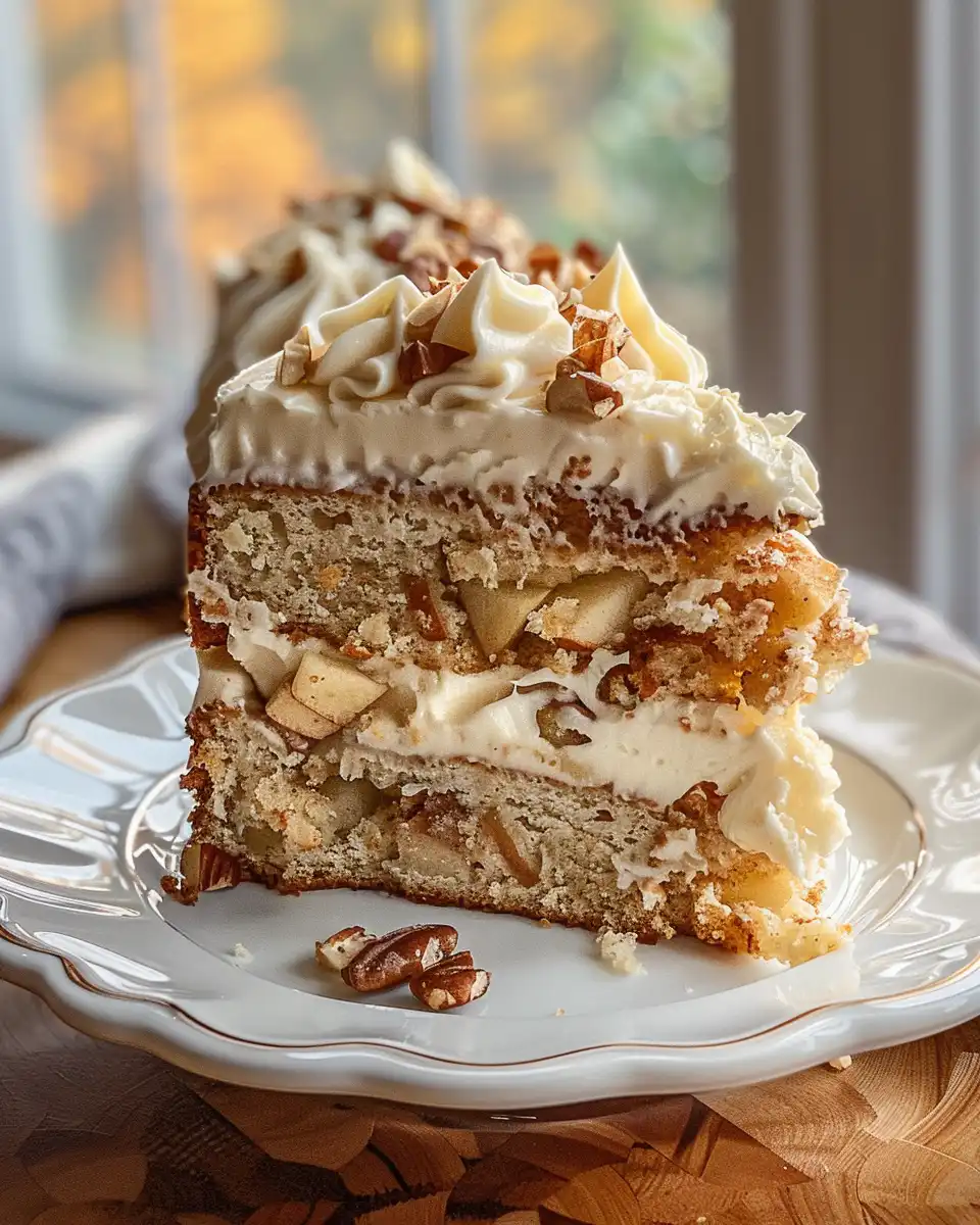 Freshly baked apple cake with cream cheese frosting in pressure cooker