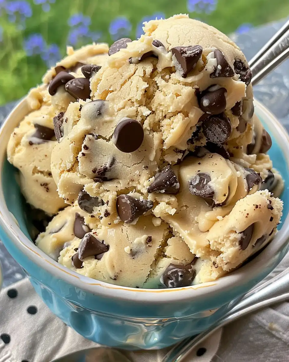 Freshly made mini cookie dough ice cream sandwiches frozen and ready