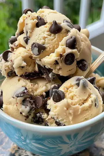 Irresistible Greek Yogurt Cookie Dough taken with iphone 15 pro max --iw 2 --ar 4:5 --v 6.0 --raw
