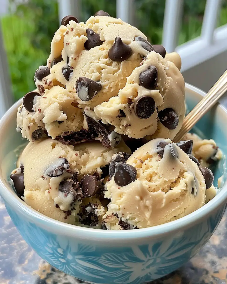 Close-up of mini cookie dough ice cream sandwiches ready to enjoy