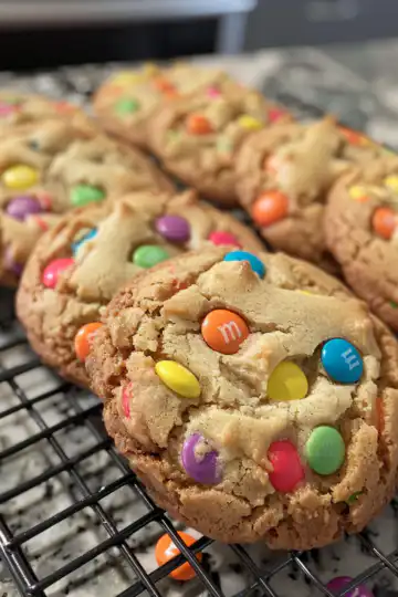 Irresistible M&M Bunny Cookies taken with iphone 15 pro max --iw 2 --ar 4:5 --v 6.0 --raw