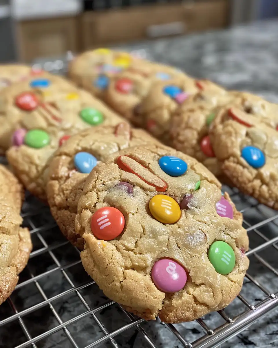 Ingredients for white chocolate coconut cookies with Easter M&M's on counter