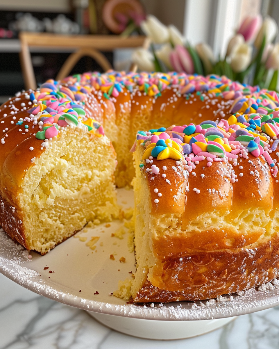 Ingredients laid out for Colomba Pasquale pressure cooker cake