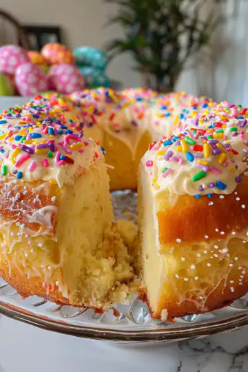 Italian Easter Cake taken with iphone 15 pro max --iw 2 --ar 4:5 --v 6.0 --raw