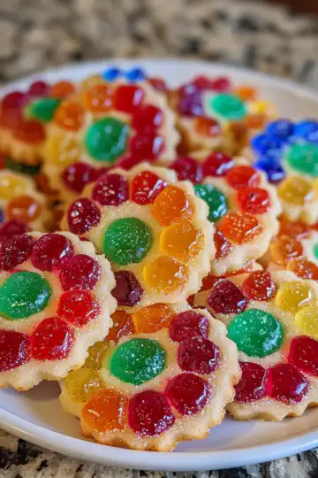 Jello Sugar Cookies taken with iphone 15 pro max --iw 2 --ar 4:5 --v 6.0 --raw
