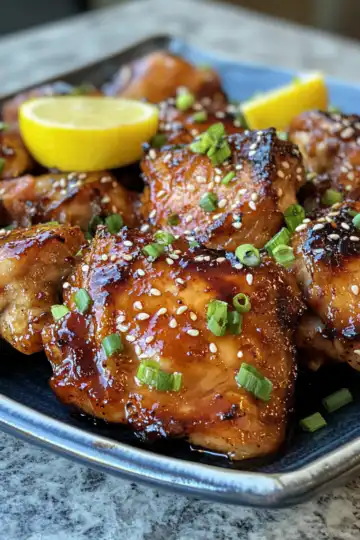 Juicy Japanese Bbq Chicken Thighs taken with iphone 15 pro max --iw 2 --ar 4:5 --v 6.1 --raw