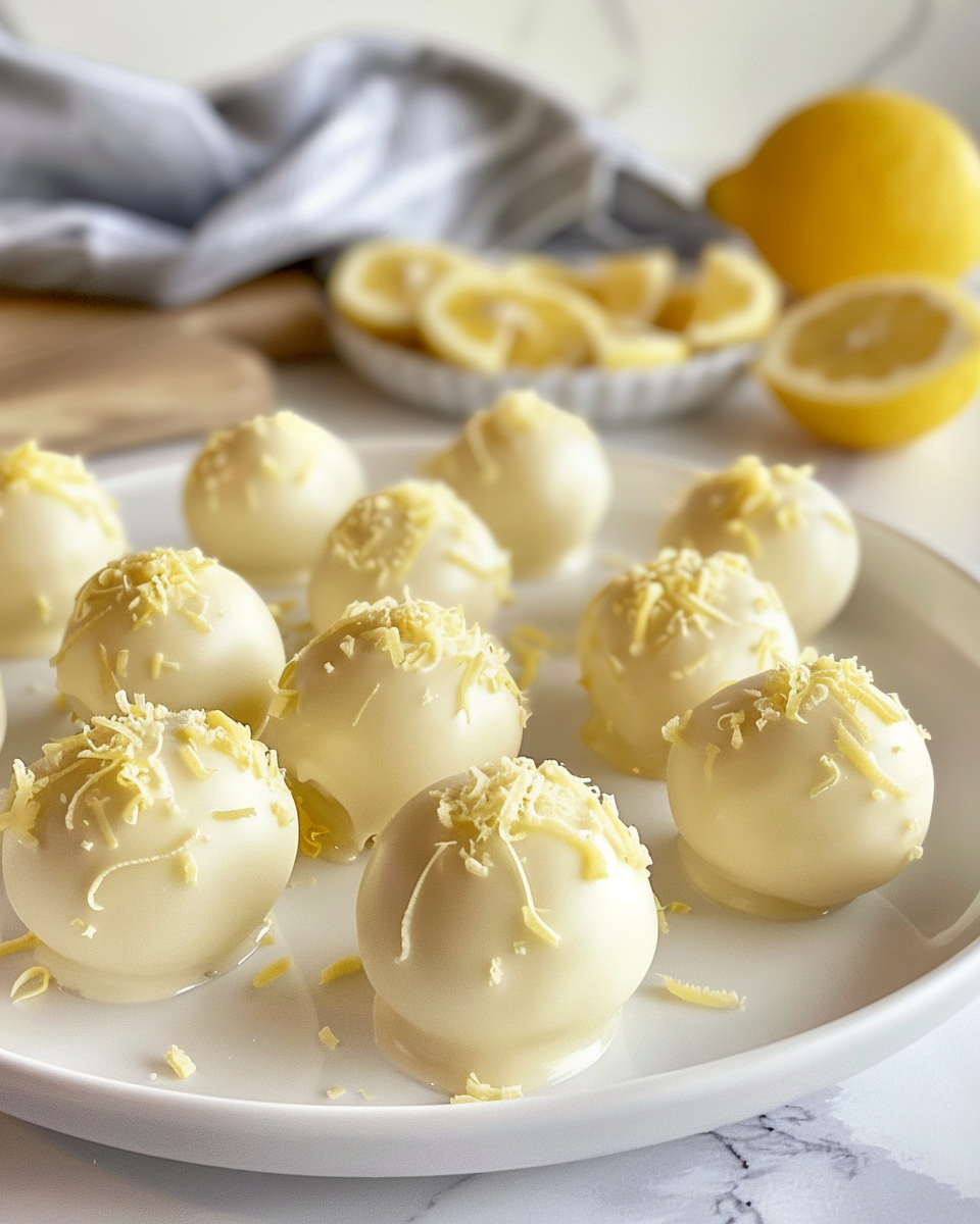 Ingredients for lemon cheesecake truffles laid out for mixing