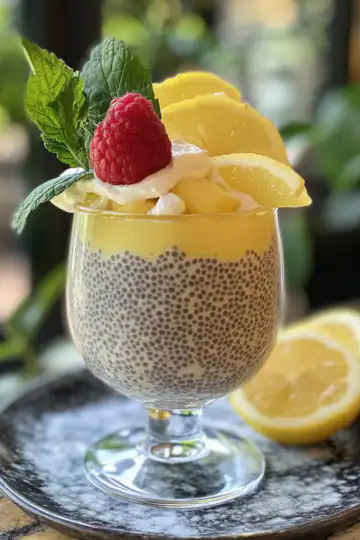 Lemon Cream Chia Pudding taken with iphone 15 pro max --iw 2 --ar 4:5 --v 6.1 --raw