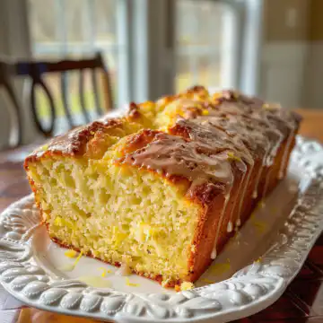 Lemon Loaf Cake taken with iphone 15 pro max --iw 2 --ar 4:5 --v 6.0 --raw
